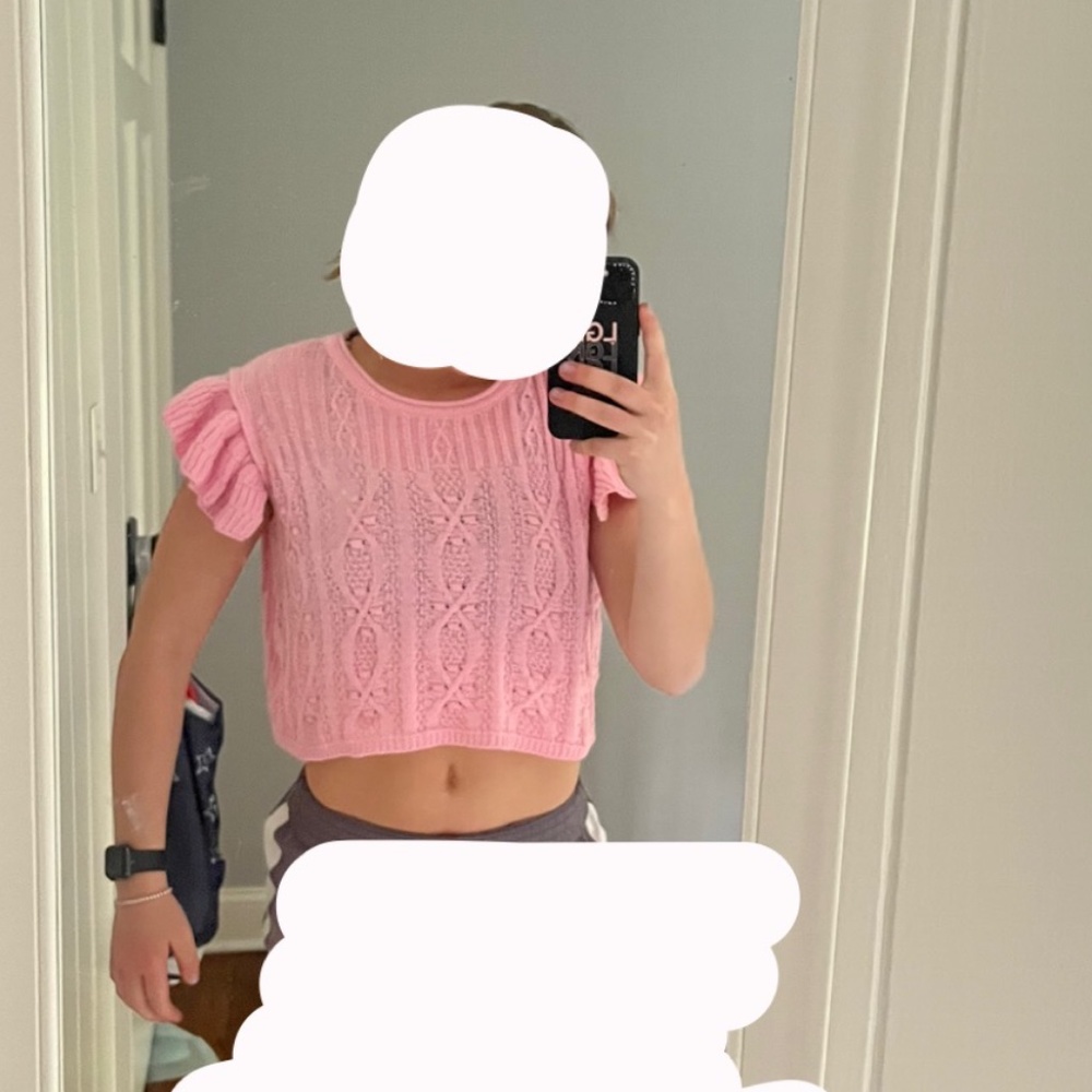 Entro Pink Short Sleeve Sweater